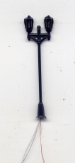Straßenlaterne (Kandelaber), 2flammig, schwarz (Typ 2)