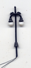 Straßenlaterne (Kugelform hängend), 2flammig, schwarz