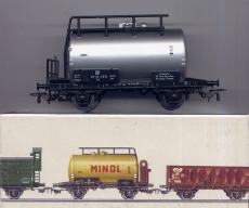 2achsiger Kesselwagen, DR, silber, Bremsbühne