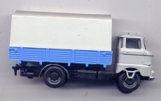 IFA W50, Pritsche / Plane, hellgrau / blau