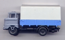 IFA W50, Pritsche / Plane, grau / blau