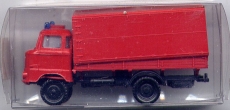 IFA W50, Pritsche / Plane, Feuerwehr, rot