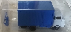 IFA W50, Kofferaufbau, hellgrau / blau