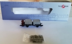 2achsiger Kalkkübelwagen, DR, grau