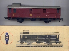 2achsiger Gepäckwagen DR, rot