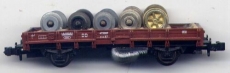 2achsiger Niederbordwagen, DB, Radsatz-Ladung, Rerinigungszwerg