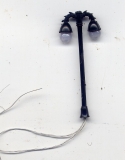 Straßenlampe (Kugelform), 2flammig, schwarz