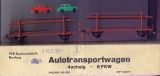 2teiliger Doppelstock-Autotransportwagen mit 2 Trabbis, Fa. Dahmer