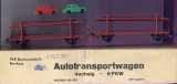 2teiliger Doppelstock-Autotransportwagen mit 2 Trabbis, Fa. Dahmer