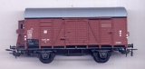 2achsiger Gedeckter Güterwagen, DR, Bremserhaus, braun; Tonnendach