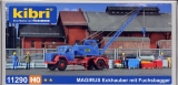 Magirus-Eckhauber mit Fuchs-Bagger, blau